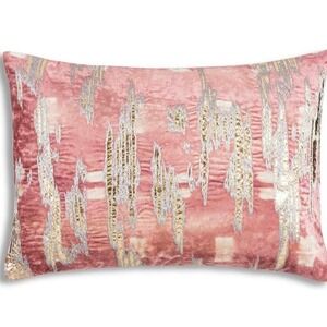 Cloud Nine Boheme Blush Gold Foil Down Lumbar Decorative Pillow